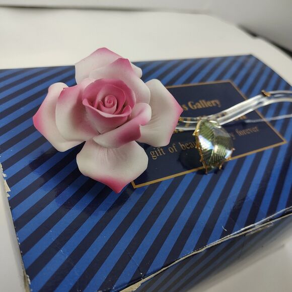 Collectible Clear Crystal Rose with Mirror "I Love You Always" Romantic Gift Y2K - Picture 3 of 11